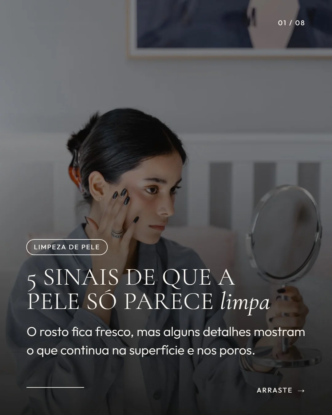 Post de estética criado no GlowPost IA