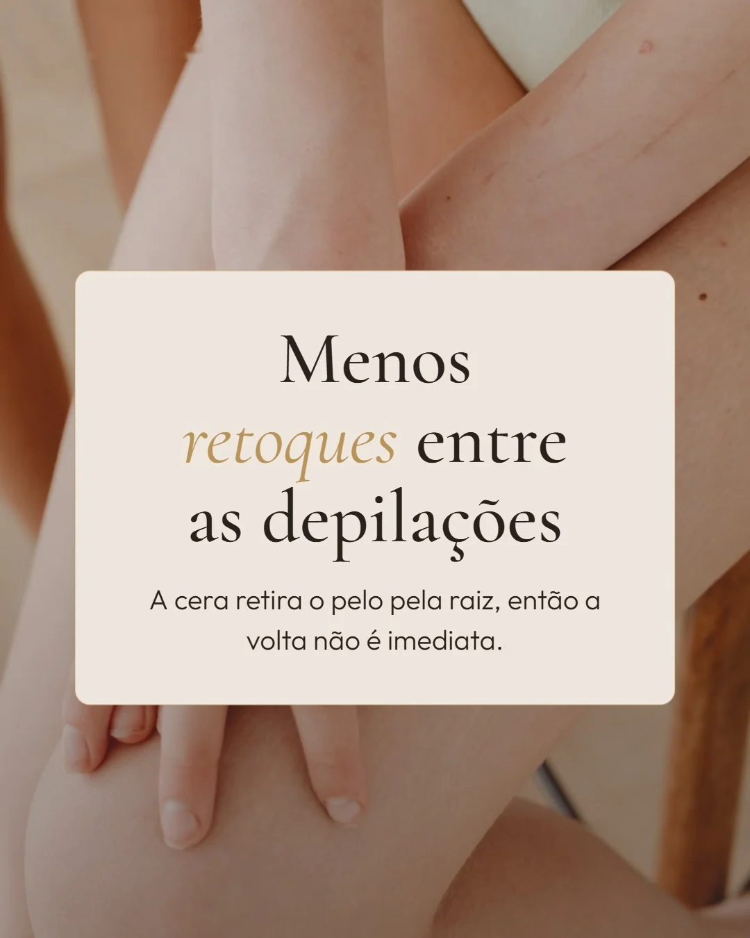 Post de depilação criado no GlowPost IA